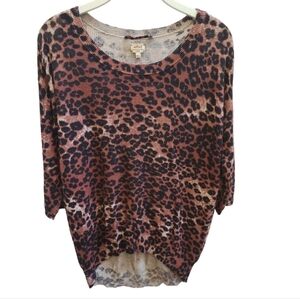 Wilfred Silk/Cashmere Leopard Print Balzac Sweater in Size XS